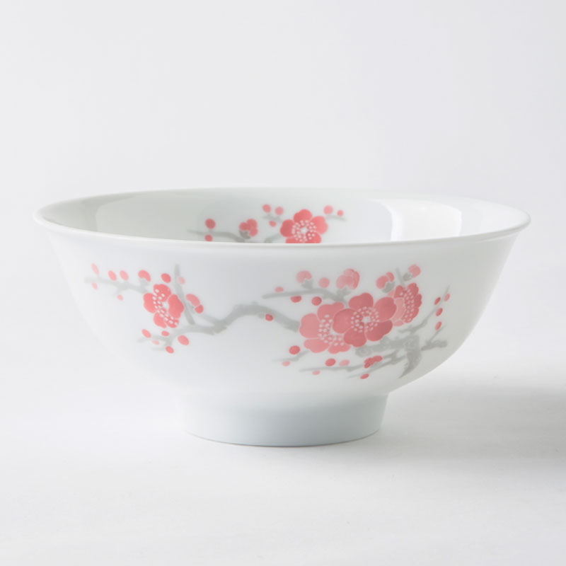 China red porcelain up with hong mei good/lotus flower 4.5 inch ceramic bowl 6 inches dish bowl of ceramic packaging