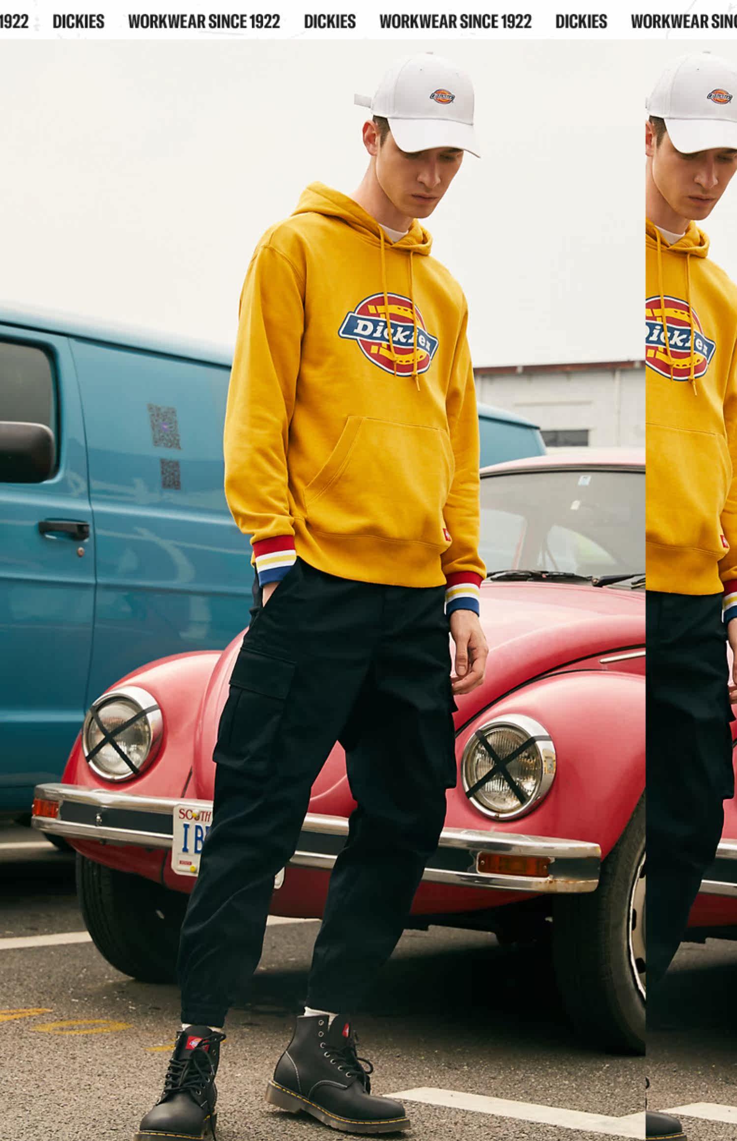 dickies连帽卫衣男女情侣装潮牌印花宽松全棉帽衫迪克斯春秋新品