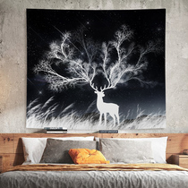 Background cloth ins hanging cloth Nordic elk wall cloth tapestry net celebrity layout room background wall decoration bedside cloth