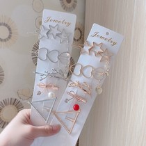 South Korea Nets Red Deer Antlers Stars Hair Clip Han Edition Teenage Girl Students Cute Back Brain Spoon Liu Hai Word Clip Hair Accessories