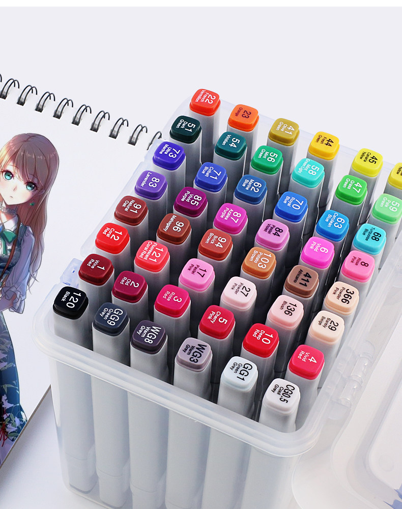 touch cool油性软头马克笔touch正品学生手绘设计套装小学生彩色