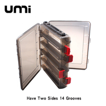 UMI Luya box multi-function bait box storage box double-sided Luya bait Mino iron plate storage box accessories box tool