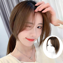 3d bangs wig female real hair head cover white hair replacement piece Ultra-thin invisible wig piece horoscopes fake bangs