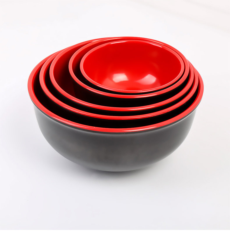 饭碗密胺塑料圆形吃面碗汤碗家用商用6寸7寸创意色拉碗大号