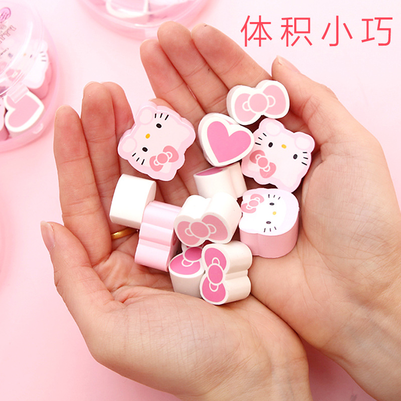 hello kitty love eraser pupils wipe clean without leaving marks hb elephant skin wipe creative cartoon cute children art elephant skin wipe boxed christmas practical stationery gifts kt first grade