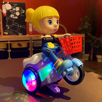 Sound and light boy cycling universal bicycle childrens toy birthday gift stall hot selling explosive stunt tricycle