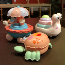 Childrens press duck octopus crab childrens puzzle car clockwork inertia turtle car engineering car