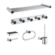 All-copper bath towel rack shelf Bathroom towel rack hardware pendant Nordic bathroom rack single-layer simple suit