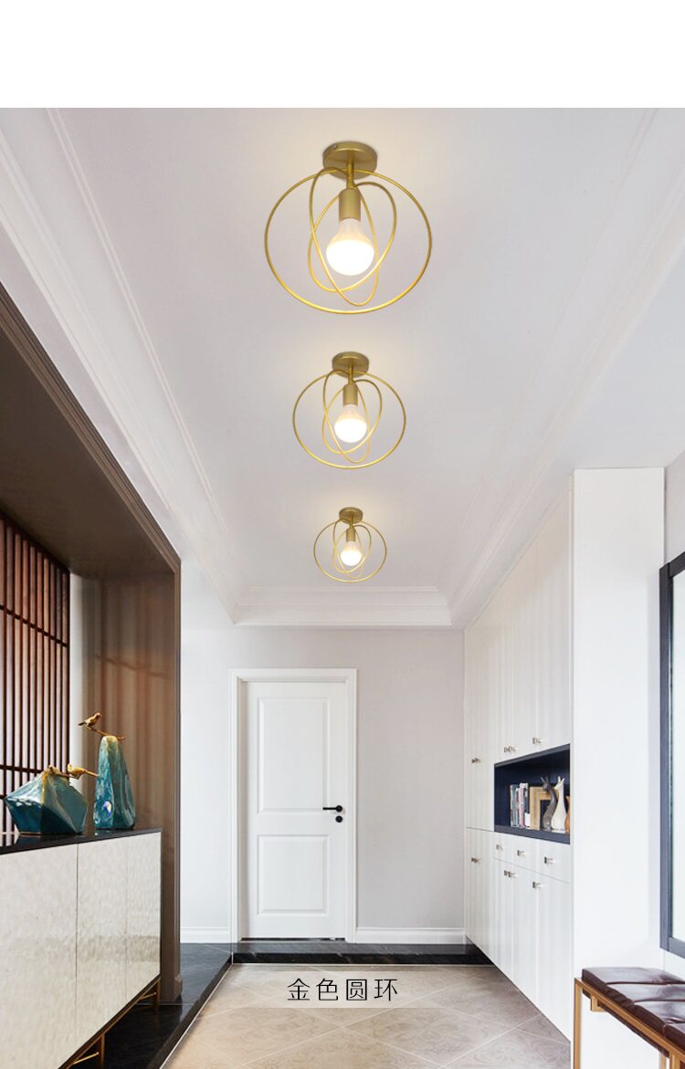 北欧过道灯走廊灯嵌入式简约现代创意卧室玄关门厅入户阳台吸顶灯