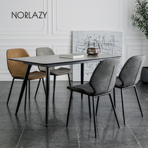 Nordic light luxury cement gray dining table Industrial style household table and chair combination Retro Wrought iron round table Milk tea shop small square table