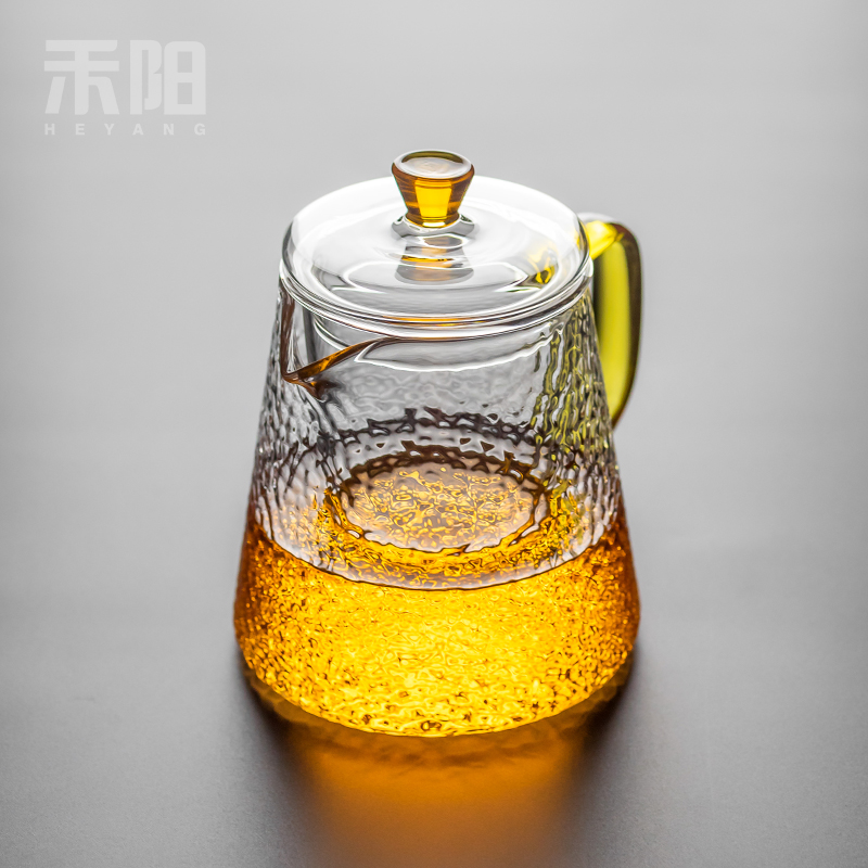 Send Yang glass teapot tea set household filter teapot high - temperature hammer thickening kung fu cooking pot