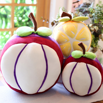 Simulation mangosteen orange orange doll ragdoll to sleep with pillow Cute mangosteen doll fruit plush toy
