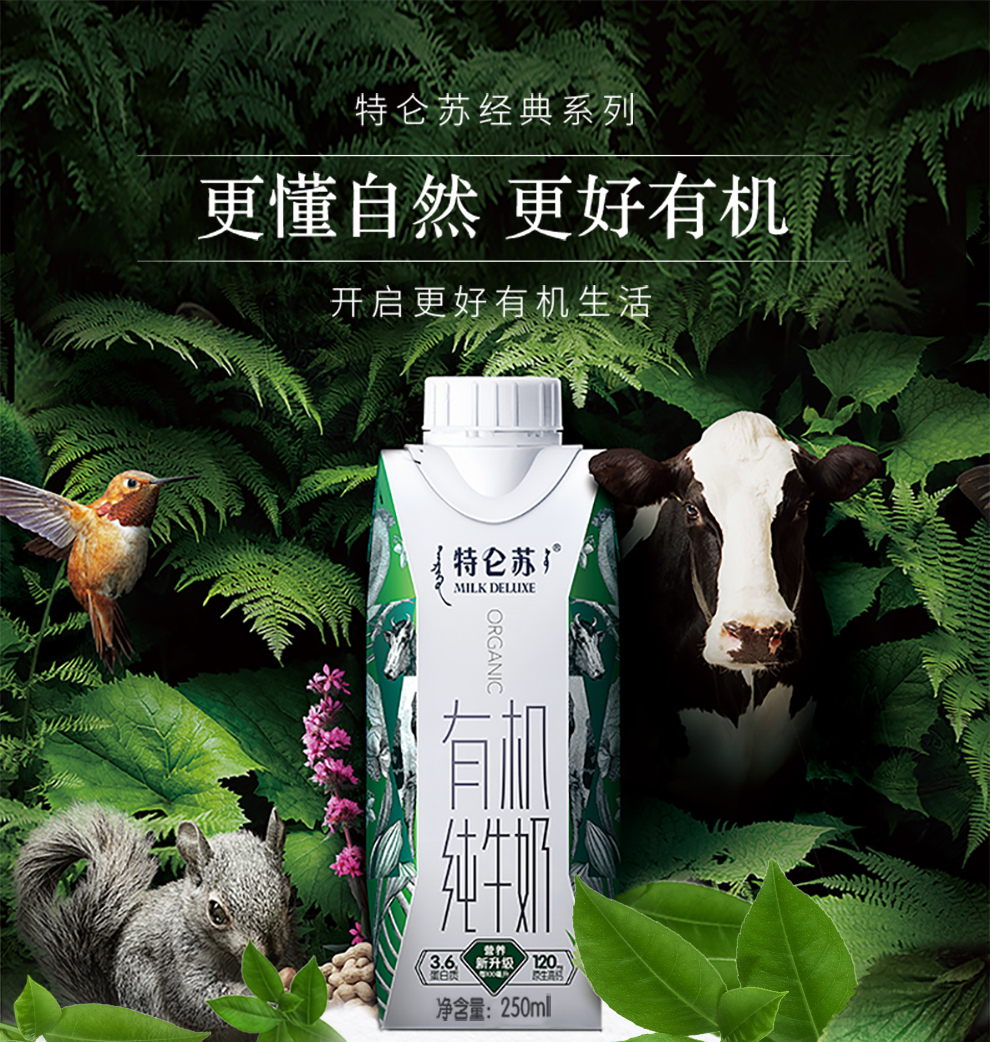 蒙牛特仑苏 有机纯牛奶 250ml×24包