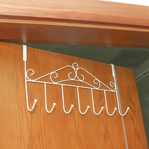 Behind the door Clothes hook hanger nail-free shelf Coat hook creative punch-free bedroom pylons Wrought iron pylons