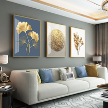 Light luxury sofa background wall painting living room decoration painting triple painting modern simple hanging painting atmosphere Nordic art mural