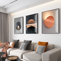 Sofa background wall decorative painting abstract living room triple hanging painting light luxury modern simple atmospheric lighting wall painting mural