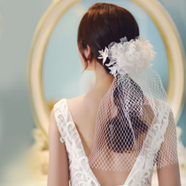 Super fairy flower back head hairclip mesh gauze beautiful photo wedding headaccessories bride veil simple wedding accessories