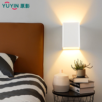 Modern minimalist wall lamp square staircase aisle creative background wall bedroom bedside lamp corridor aisle balcony wall lamp