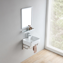 Wall-mounted washbasin toilet balcony small family type Easy integrated table basin Wash Basin Single Basin Ceramic Wash Table Pool