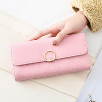 Benlei womens wallet 2021 new upper new long Japanese and Korean simple small fresh wallet multi-function wallet wallet