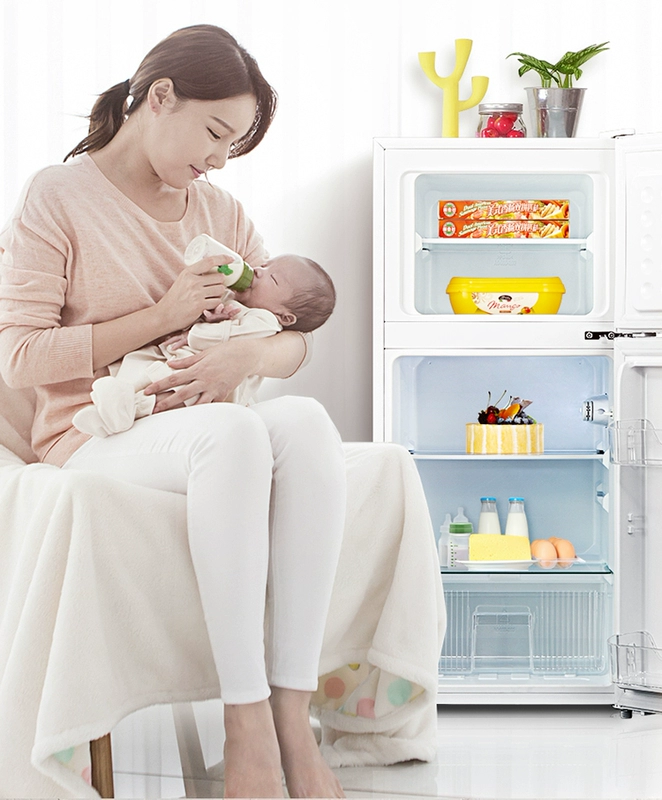 Littleswan / Little Swan BCD-112CLB tủ lạnh dành cho bà mẹ, trẻ nhỏ và trẻ em tắt tiếng nhỏ tiết kiệm năng lượng hai cửa - Tủ lạnh