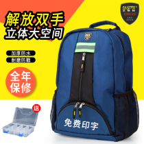 Fest Kits Male Canvas Abrasion Resistant Large Thickened Home Electrician Maintenance Installation Versatile Double Shoulder Tool Backpack