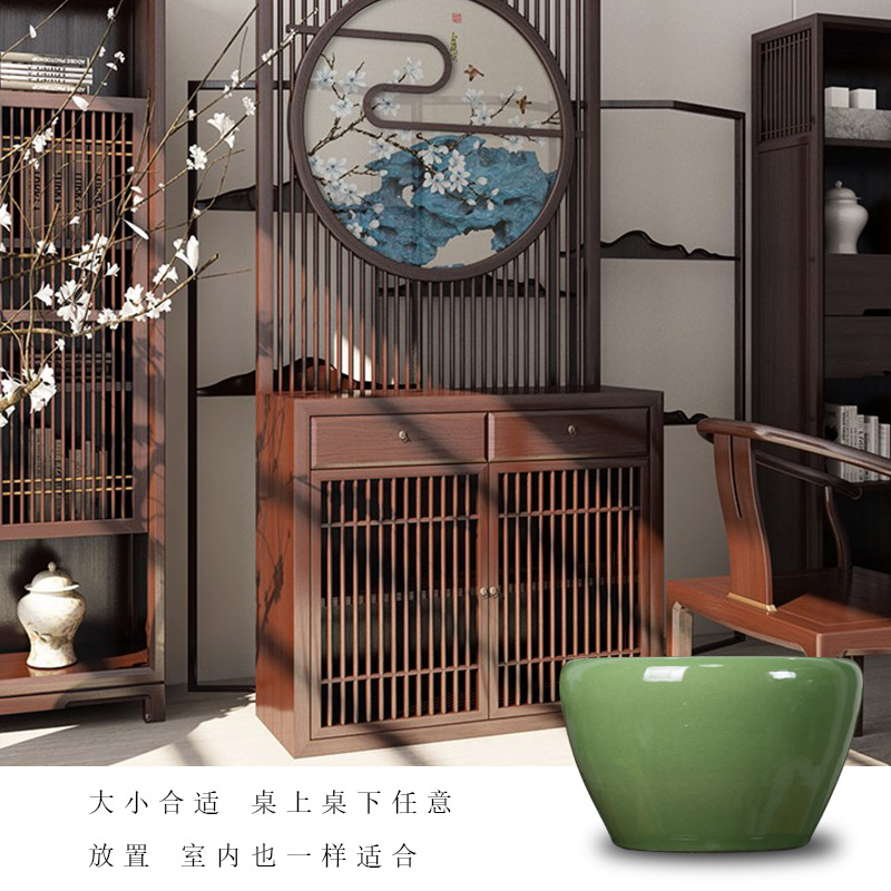 Jingdezhen ceramic aquarium on crackle goldfish turtle cylinder sitting room courtyard place lotus lotus basin