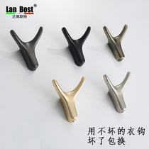 Household golden Nordic clothes hook wall-mounted shoe cabinet coat hook Porch wall wardrobe hook hanging clothes hook single
