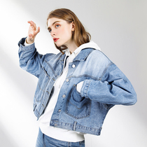 NOME Nomi Women Dress Denim Jacket Short Long Sleeves Loose small Fashion Spring Winter Jacket Tide WGCQ3377