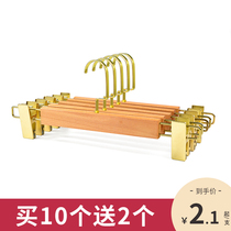 Solid wood pants rack Clothing store special non-slip pants clip storage hanging pants hanger multi-function skirt clip household hair removal