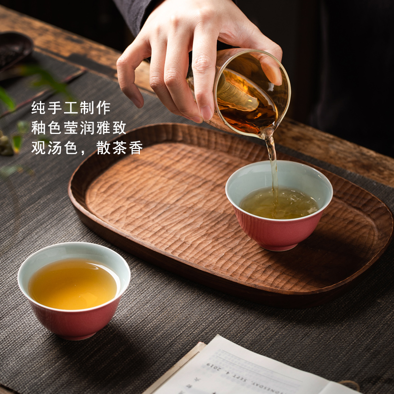 Pure manual single cups of jingdezhen ceramics for large household master cup tea sample tea cup, single CPU