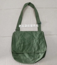 Old stock of the last century old-fashioned canvas yellow schoolbag military green Small Satchel collection performance satchel bag
