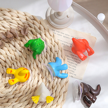 Hanging Towel Rack Suction Cups Cartoon Cute Creativity Fashion Toilet Hooks Kindergarten Children Towel Hook Free to punch