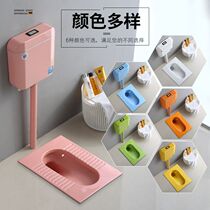 Adult Color Squatting Pan Water Tank Suit Ceramic Home Squat Toilet Deodorant Large Urinal Squat Pit Bedpan Engineering