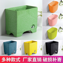 Kindergarten Colored Mop Pool Floor Type Balcony Toilet Small ceramic mop pool Sub-tap with tap
