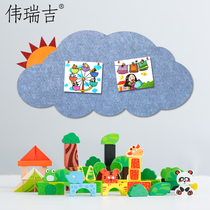 Weirui Ji Yunduo felt board wall sticker display board photo wall message board bulletin board cork board cork wall sticker creative DIY decoration custom wall felt self-adhesive background wall