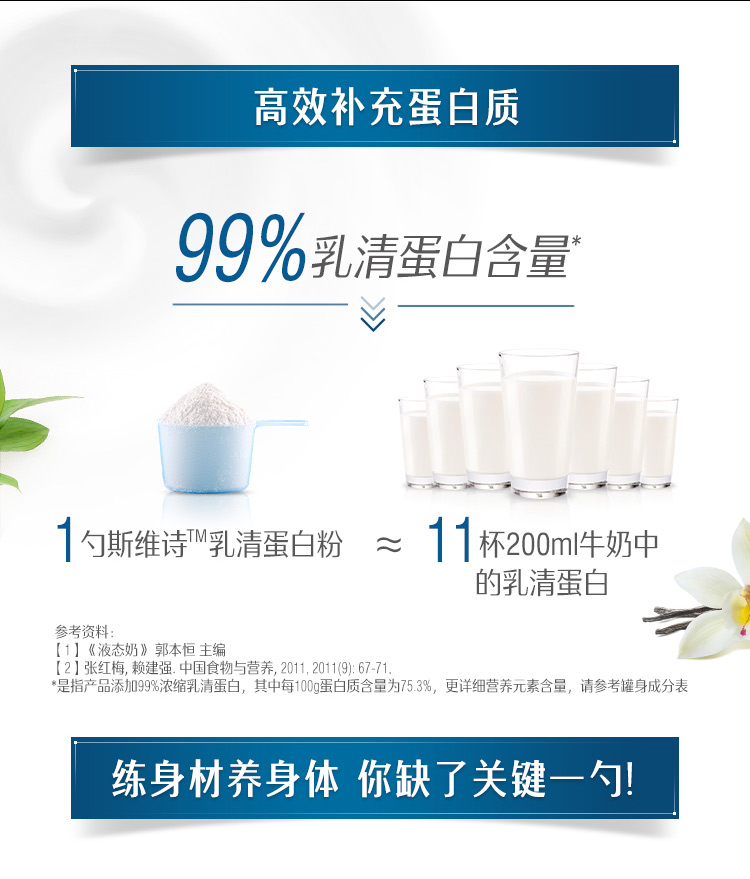 【自营】热巴同款Swisse乳清蛋白质粉450g