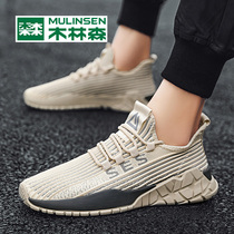 Wood Linson Fly Weaseling Mens Shoes Summer 2022 New Mesh Shoes Mens Thin Web Face Breathable Sports Casual Old Daddy Tide Shoes