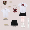 White short sleeved women+black short skirt+wine red bow tie with badge as a gift