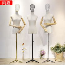 Model props Female full-body high-end clothing store model rack Half-body womens wedding dress Man Taiwan Korean version window display rack