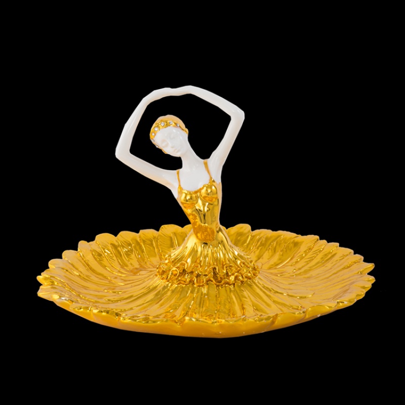 European creative compote hotel high - grade resin ballerina style base sashimi buffet decorative plate