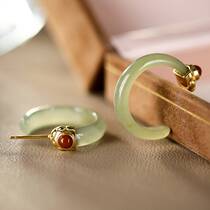 Ancient style ear Fei Gaocui earrings Yanyu Jiangnan spring and summer earrings long fairy fairy heavy pendant temperament