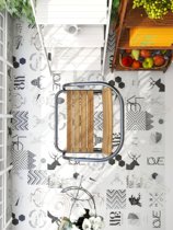 Kitchen geometric wall tile toilet non-slip floor tile toilet balcony personality tile living room bedroom shop Tile