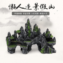 Fish tank landscaping package Small ornaments Decorative water plants Stone Ecological set Small interior Tropical fish Full set rockery