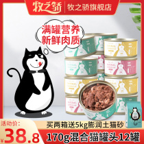 Tuna cat canned cat snacks Cat wet food staple food cans Kitten hair gills nutrition 170g*12 cans of the whole box