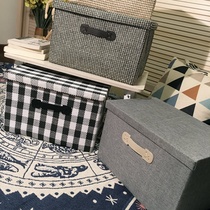 ins Fabric foldable cloakroom Underwear and clothing storage box Dormitory artifact covered female student storage large book box