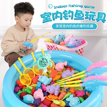 Birthday Gift Kids Children Fishing Toys Pool Suit Play Water Magnetic Little Kids Girl Less Scallop