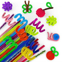 Glitter handmade plush strip Childrens DIY color glitter plush strip twist stick Kindergarten handmade materials