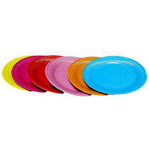 Diy material color paper plate Childrens handmade accessories Disposable color paper plate tray