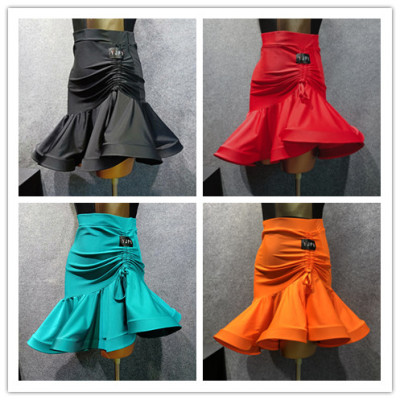 Latin Half Skirt Latin Gong Skirt Fishbone Half Skirt Dancing Skirt Latin Exercise Skirt W2